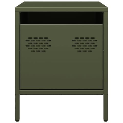 Comodini 2 Pz Verde Oliva 35x39x43,5 Cm In Acciaio - Foto 2