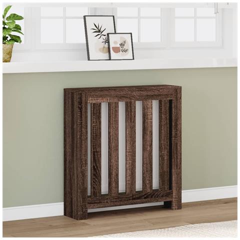 Copertura Termosifone Rovere Marrone 78x20x82 Legno Multistrato - Foto 1