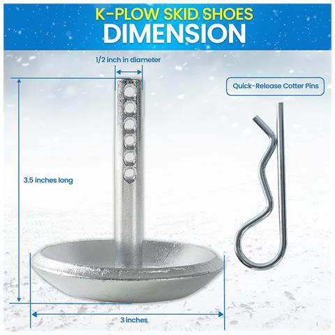 Kit Di Sostituzione Pattini Regolabili Per Spazzaneve - Foto 6