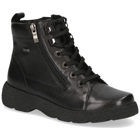 Black Casual Closed Booties Stivaletti Pelle Scarpe Donna Nero Eu 36, 9-25250-43-022 - Foto 1