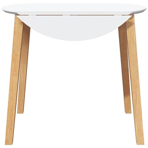 Tavolo Da Pranzo Naturale In Legno Massello Di Hevea - Foto 2