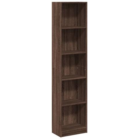 Libreria Rovere Marrone 40x24x176 Cm In Legno Multistrato - Foto 2
