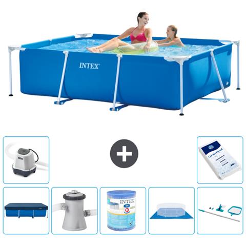 Piscina Fuori Terra - Rettangolo - 220x150x60 Cm - Blu - Include Accessori Coordinati A28 - Foto 1