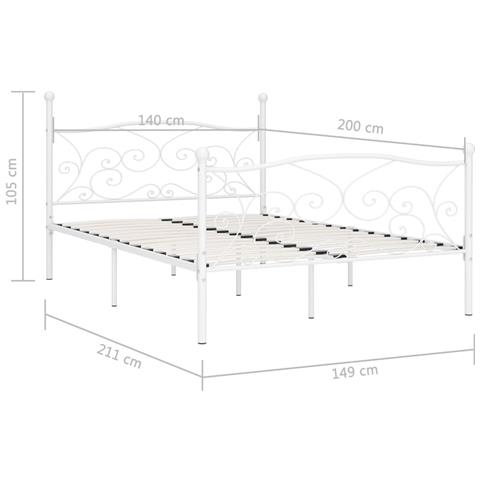 Lusso Casadino -  Giroletto Con Doghe Bianco In Metallo 140x200 Cm - Foto 5