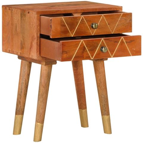 Lusso Casadino -  Comodino 40x30x58 Cm In Legno Massello Di Mango - Foto 1