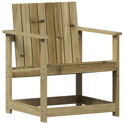 Sedia Da Giardino 62x56x77 Cm In Legno Impregnato Di Pino - Foto 1