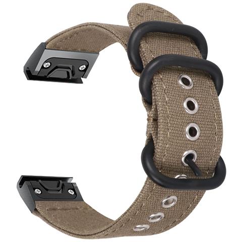 Cinturino Per Orologio Garmin Fenix In Tela Con Sgancio Rapido Da 20 Mm Per Fenix 7/6/5 Green - Foto 1