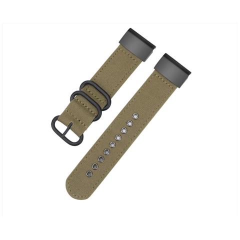 Cinturino Per Orologio Garmin Fenix In Tela Con Sgancio Rapido Da 20 Mm Per Fenix 7/6/5 Green - Foto 2