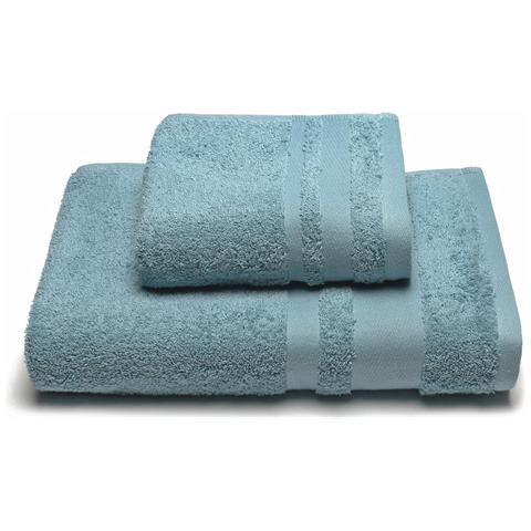 Asciugamano Con Ospite Spugnissima Soft In Cotone Colore Blu Misura Standard - Foto 1