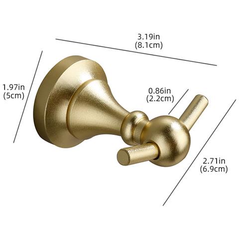 Ganci Da Bagno Resistenti In Acciaio Inossidabile (confezione Da 2) Gold - Foto 3