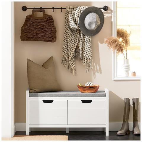 Panca Scarpiera 91x31x50cm Fsr63-ii-w - Foto 8