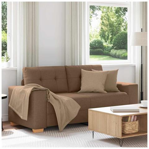 Divano Divanetto Marrone 140 cm in Tessuto - Foto 2