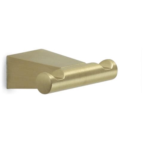 Appendiabiti Doppio Da Muro In Acciaio Inox E Cromall Tn26 Serie Tonale Oro Matt - Foto 1