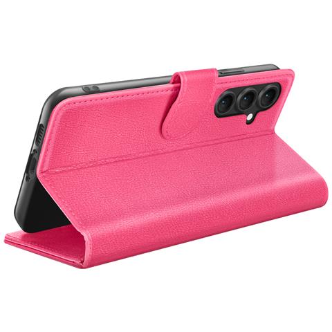Custodia A Portafoglio Per Galaxy S23 Fe Con Funzione Di Supporto E Linguetta Magnetica, Fucsia - Foto 5