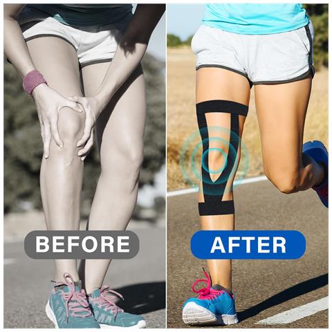 Nastro Kinesiologico Professionale Sport Kinesiology 2 Pezzi 5x500 Cm - Foto 5