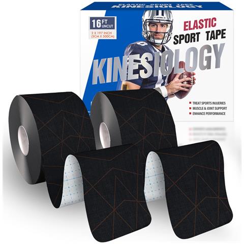 Nastro Kinesiologico Professionale Sport Kinesiology 2 Pezzi 5x500 Cm - Foto 1