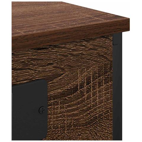 Armadio da Notte con cassetto Rovere marrone 41 x 31 x 51 cm - Foto 9