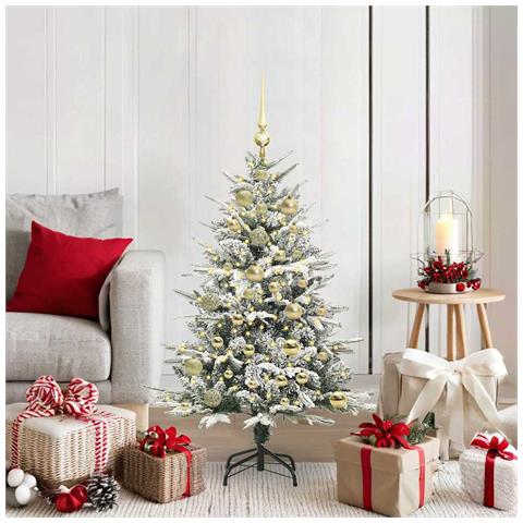 Albero di Natale artificiale preilluminato con set di palline - Foto 2