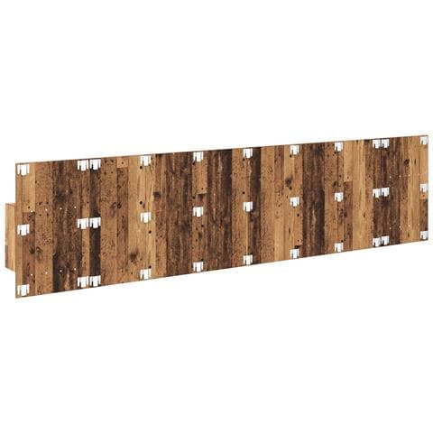 Testata con Comodino 3 pcs Legno vecchio Legno multistrato - Foto 9