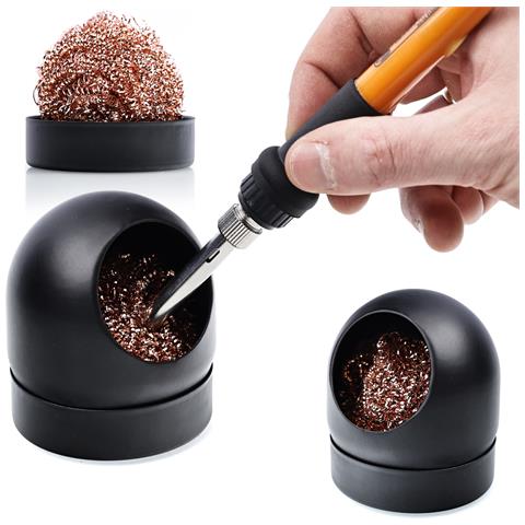 Pulitore Per Punte Di Saldatura - Metallo, Senza Acqua | Diametro 6,6 Cm, Altezza 7 Cm | Efficace E Pratico Per Saldatura - Foto 1