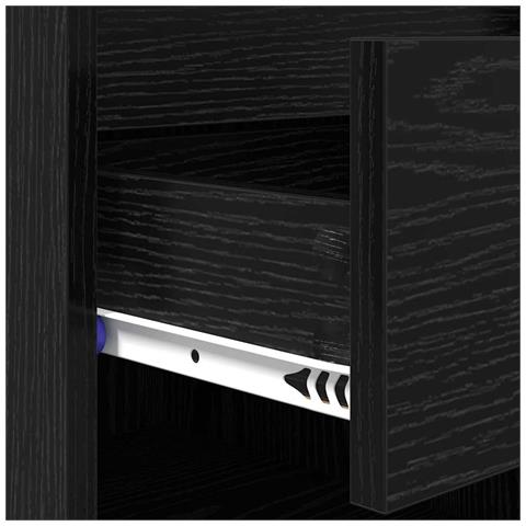 Mobile per scarpe con cassetto Rovere Nero 102 x 36 x 60 cm - Foto 9