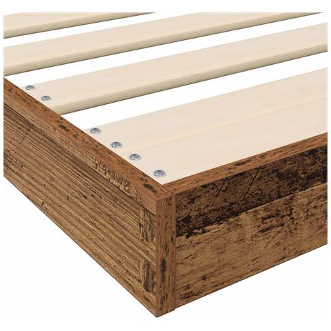 Struttura letto a terra Legno vecchio 90 x 190 cm - Foto 9