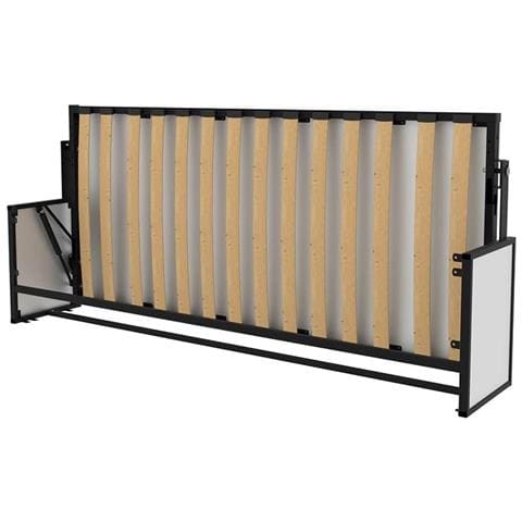 Letto a Scomparsa Morphy Studio - Sistema multifunzionale modulare SizeFlex & TypeFlex, letto a scomparsa salvaspazio ed estensibile con moduli divano (100x200, Orizzontale) - Foto 2