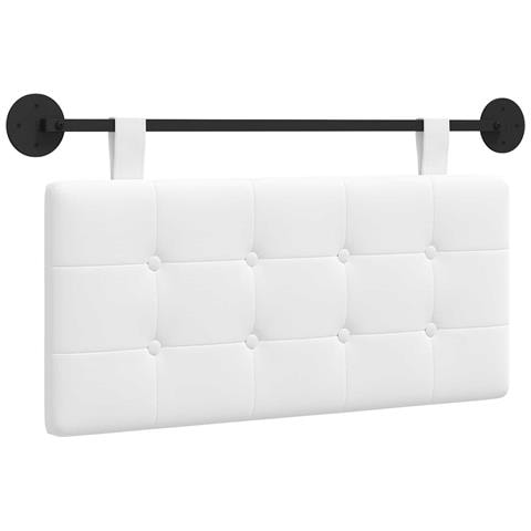 Testata appesa Bianco 100 x 55 x 5 cm Tessuto - Foto 1