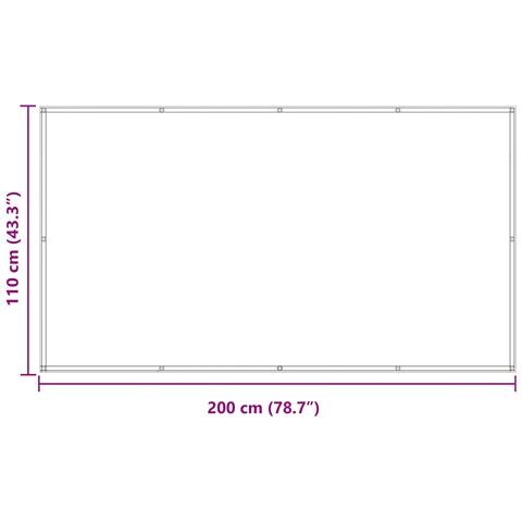 Schermo da balcone Blu e Bianco 110 x 200 cm Tessuto Oxford - Foto 8