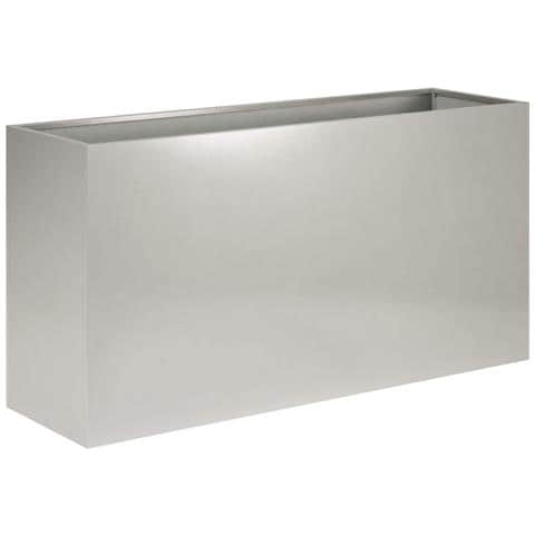 Vaso da giardino Argento 100 x 30 x 40 cm Acciaio Inox - Foto 1