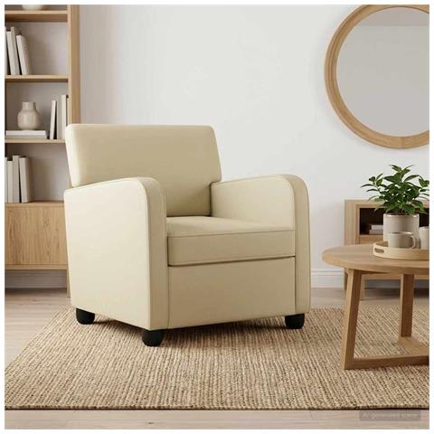 Poltrona Crema Similpelle - Foto 2