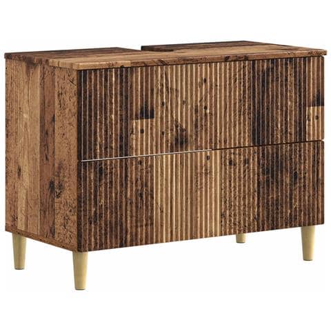 Armadio per Lavabo da Bagno ARNHEM Legno antico 82 x 41 x 59 cm - Foto 1