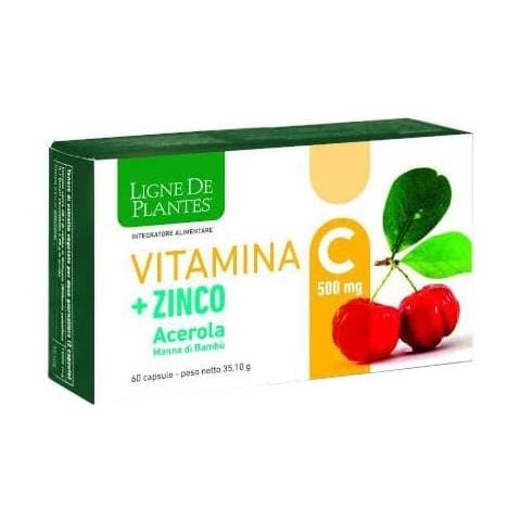 Ligne De Plantes Vitamina C 500 mg + Zinco Acerola e Manna di Bambu' 60 Capsule - Foto 1