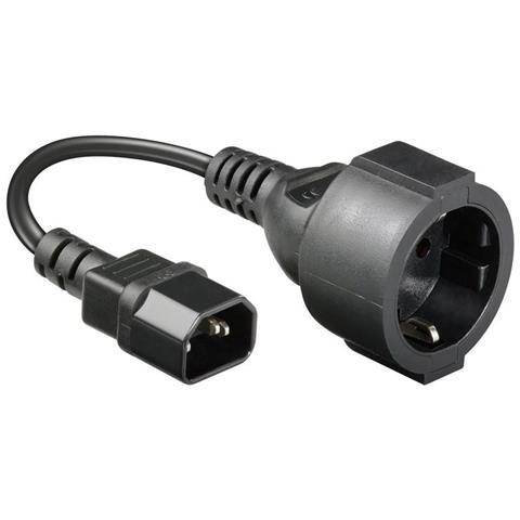 ver Cavo Di Alimentazione Vde C14 Maschio / Schuko Femmina 23 Cm Nero Nero 231 Mm - Foto 4