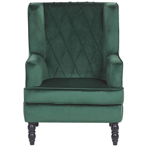 Poltrona In Velluto Verde Con Poggiapiedi Sandset - Foto 15