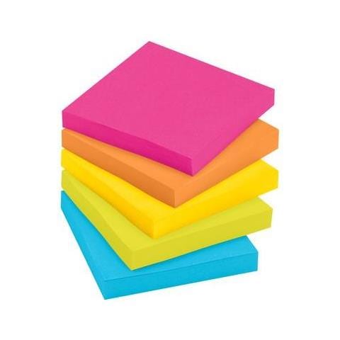 -it Super Sticky Notes, 8 In X 6 In, Assorted Bright Colors, 4 Pads / pack Rettangolo Blu, Verde, Rosso, Giallo 45fogli Pouch Autoadesiva (-it Super Sticky 200x149mm Neon 6845-ssp [ pk4])  - Foto 2