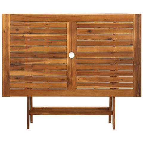 Tavolo da Giardino Pieghevole 120x70x75 cm in Massello d'Acacia - Foto 2