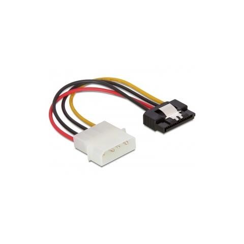 SATA HDD > 4pin male with metal clip - straight, Maschio / maschio, 0,12m, Multi - Foto 1