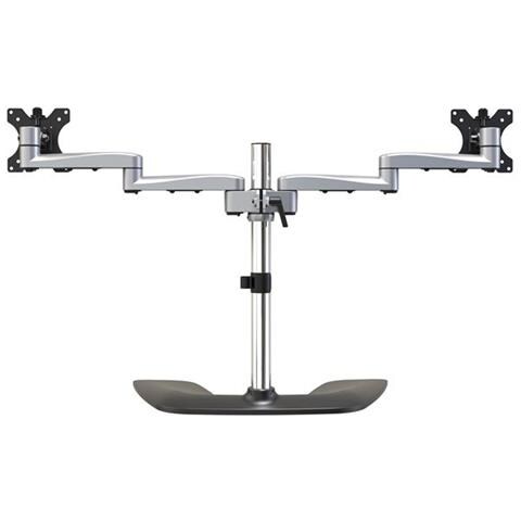 ARMDUALSS supporto da tavolo per Tv a schermo piatto 81,3 cm (32") Libera installazione Nero, Argento - Foto 6