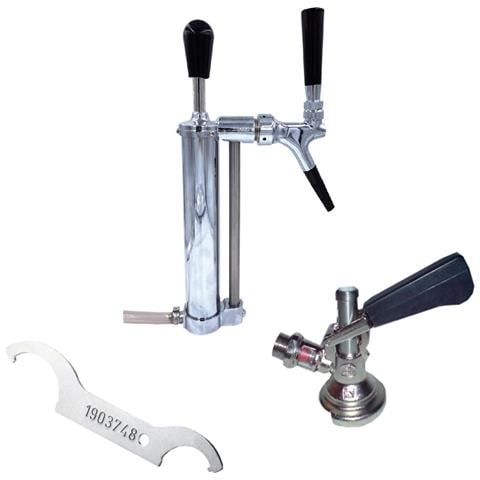 Set Con Pompa Picnic Con Rubinetto A Pistone 3/4 Uscita Co2 Keg Type M - Foto 3