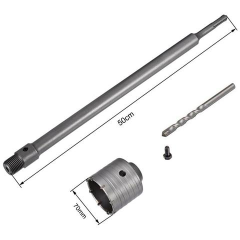 Fresa A Tazza 70 Mm Asta Prolunga 50. Cm Per Trapano Attacco Sds Plus - Foto 1