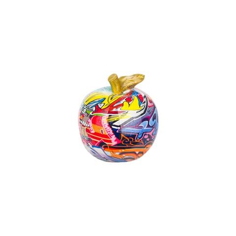 Decorazione Mela Graffiti 13x14 Cm Multicolore - Foto 3