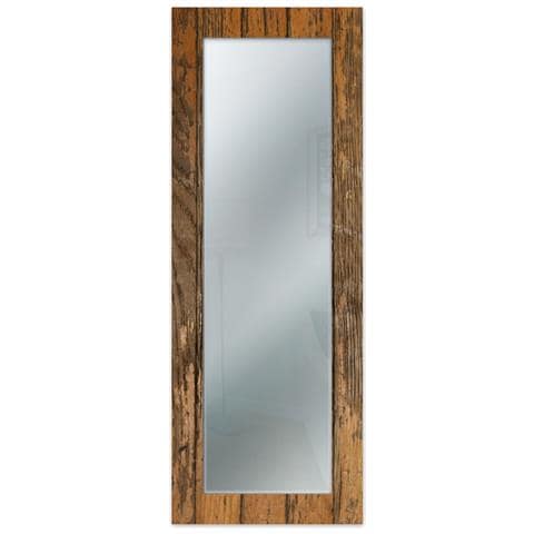 Specchio da parete lungo moderno Mirror Fantasy LEAVES TILES MIX 52x152 cm con cornice stampata, specchiera per camera da letto, soggiorno, ingresso