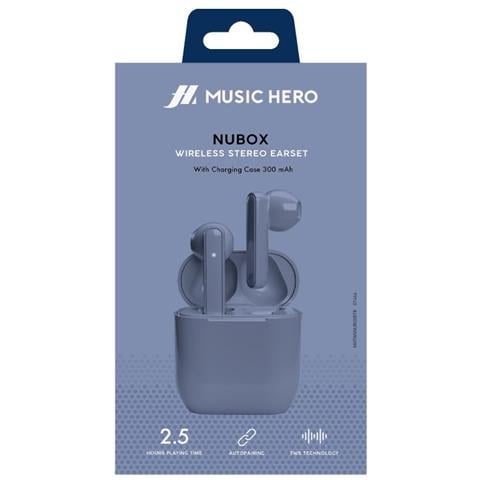 Nubox Auricolare True Wireless Stereo (TWS) In-ear Musica e Chiamate USB tipo-C Bluetooth Blu - Foto 2