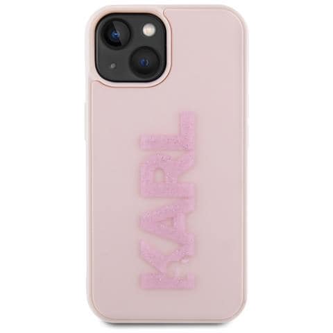 Cover Per Iphone 15 Plus 3d Rubber Karl Glitter, Rosa - Foto 2