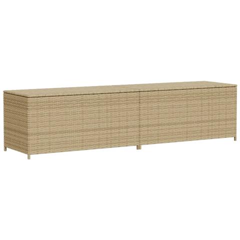 Contenitore Da Giardino Beige Misto 469l In Polyrattan - Foto 1