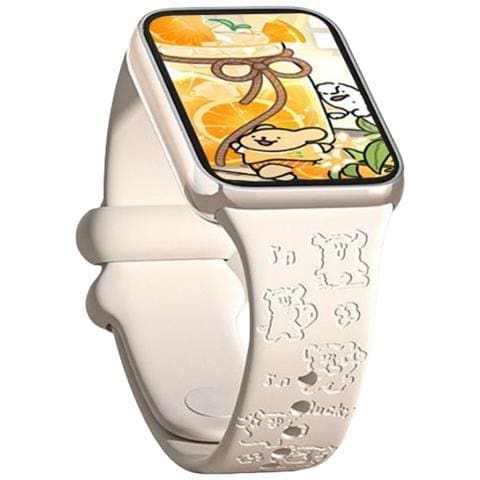 Cinturino Per Orologio Inciso Per Xiaomi Band 8/9 Pro White - Foto 2