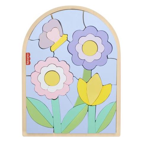 Fisher-price-fiori In Legno Puzzle-puzzle Da 37 Pezzi Per La Scuola Dell'infanzia Hxt97 - Foto 1