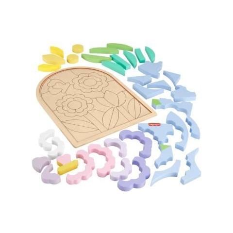 Fisher-price-fiori In Legno Puzzle-puzzle Da 37 Pezzi Per La Scuola Dell'infanzia Hxt97 - Foto 2
