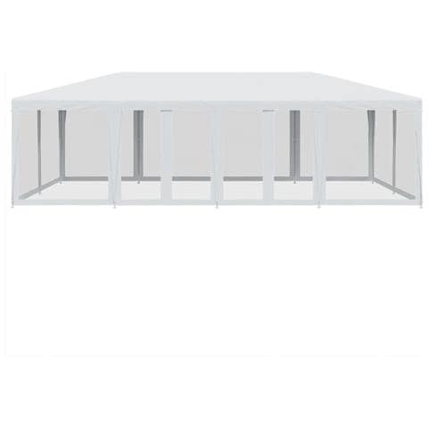 Tenda Per Feste Con 12 Pareti Laterali In Rete Bianco 8x4m Hdpe - Foto 3